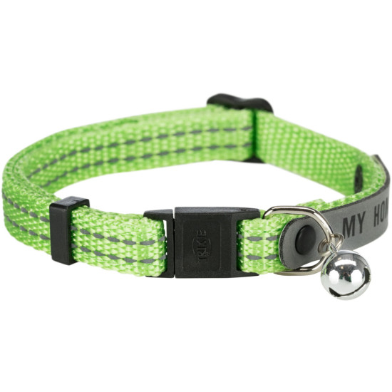 Trixie – zgardă pentru pisici, cu adresier și clopoțel, reflectorizantă, diverse culori